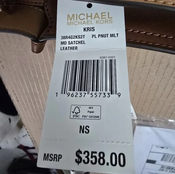 Michael Kors KRIS Leather Crossbody Satchel Bag NEW NWT - Picture 8 of 15